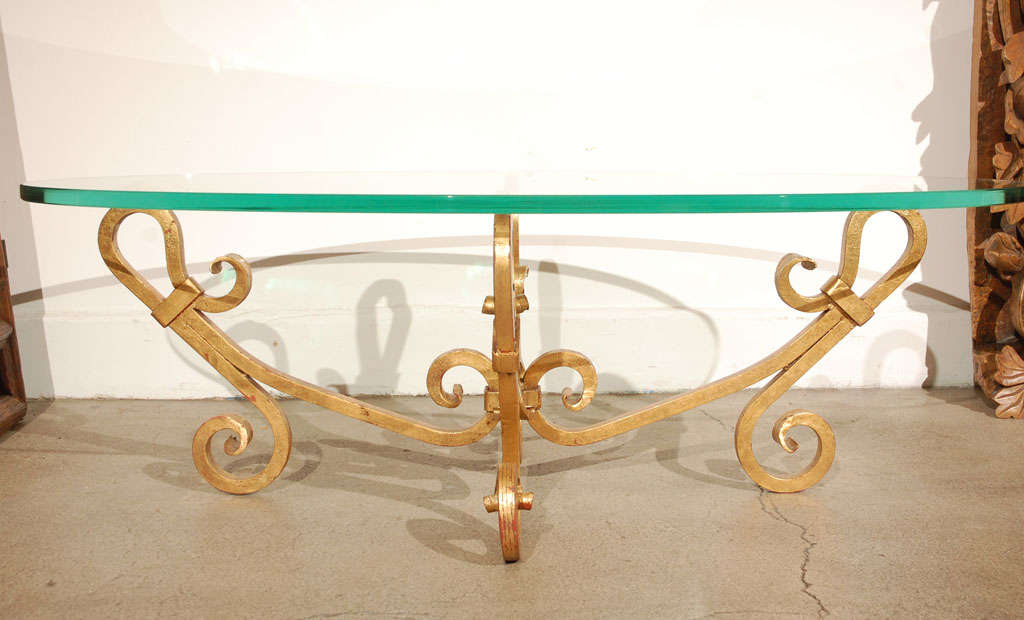 oval glass top coffee table with metal base