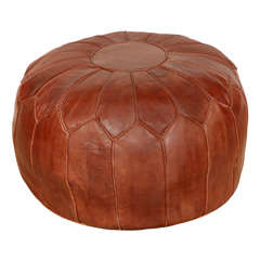 Grand Pouf marocain en cuir