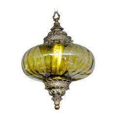 Stunning Olive Green Midcentury Ceiling Pendant