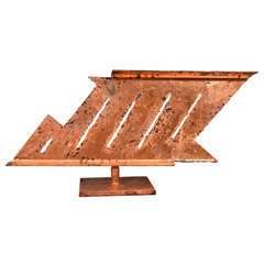 Mid Century Brutalist Copper-Toned Sculpture by Mathias Goeritz