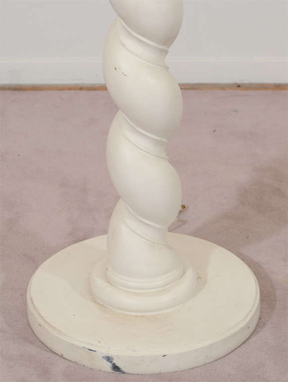American Pair of Vintage Twisted Column Floor Lamps by Morris Lapidus
