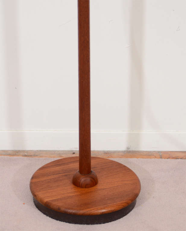 Mid-Century Modern Mid-Century Danish Modern Rosewood Floor Lamp with Original Shade For Sale