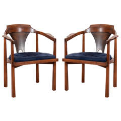 Pair of Mid Century "D" Chairs by Edward Wormley for Dunbar