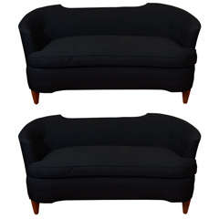 Pair of Mid Century Sofas / Settees in the Style of Edward Wormley