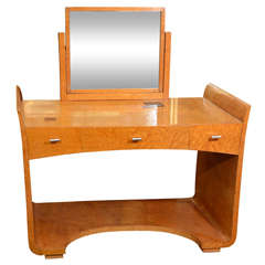 Art Deco Vanity Table with Mirror by Eugene Schoen