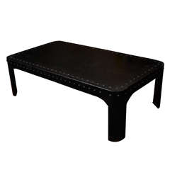 Vintage French Industrial Modernist Metal Coffee Table