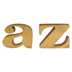 A Pair of  "A to Z" Bookends by Curtis Jere; Signed and Dated