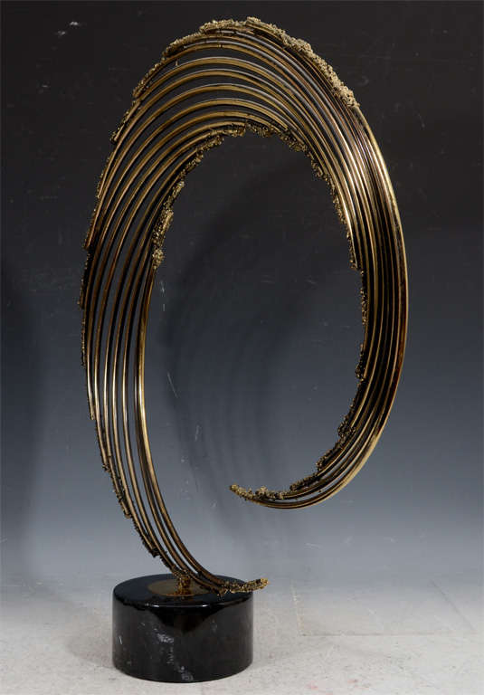 Mid Century Abstract "Wave" Sculpture by Curtis Jere at 1stDibs
