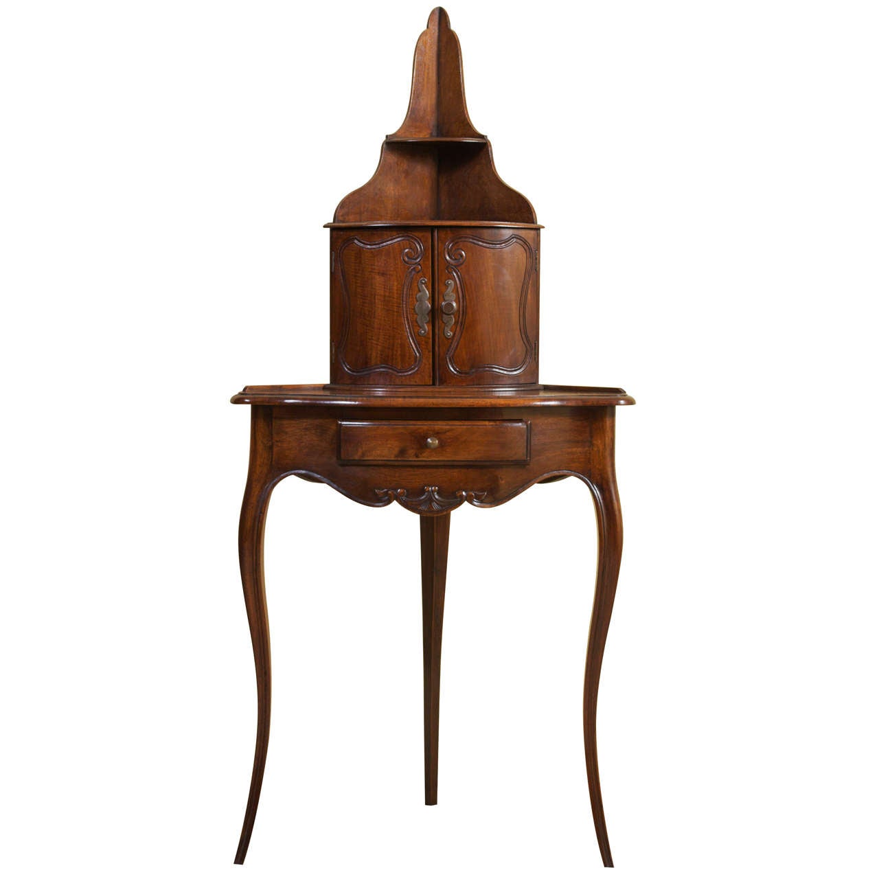 Louis XV Style Walnut Corner Stand