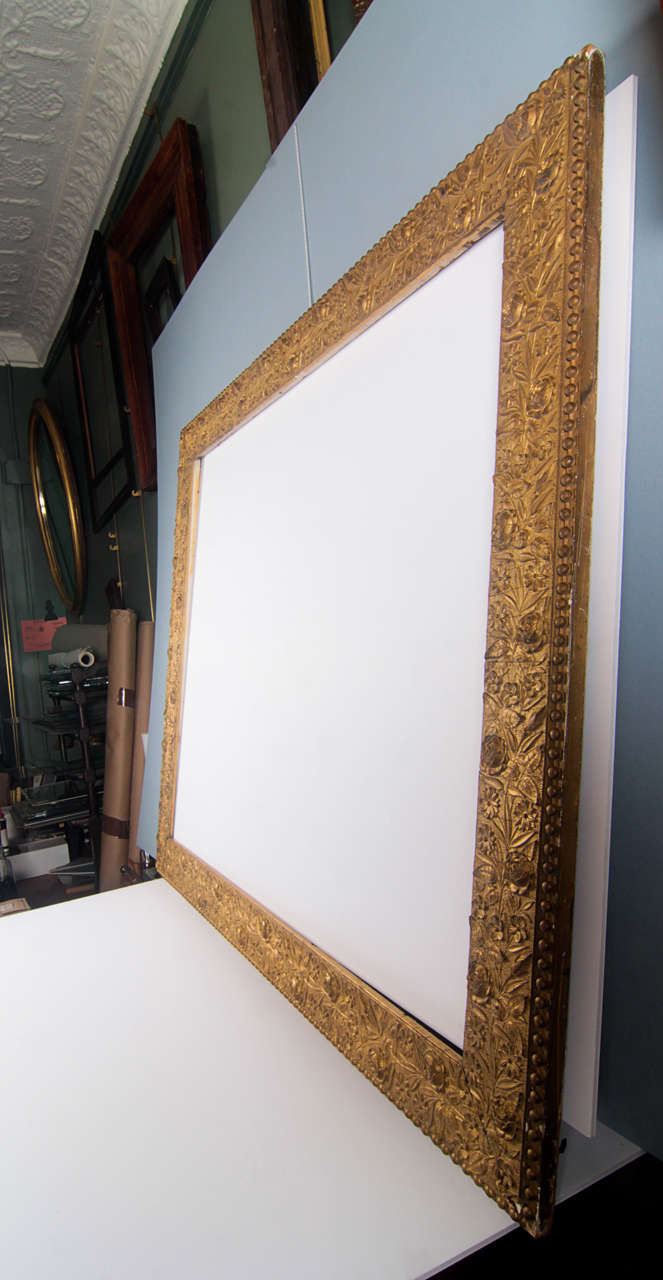 American Large Aesthetic Movement Victorian Gilt Frame