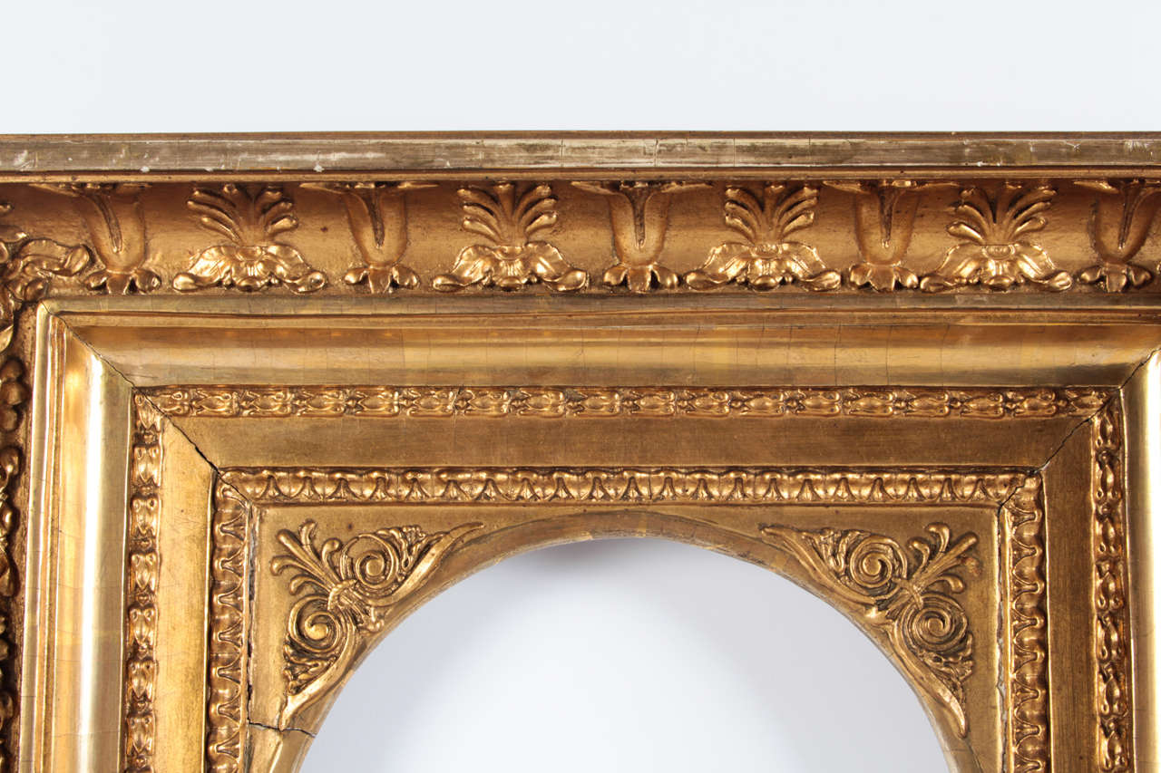19th Century French Neoclassical Cove Frame In Good Condition For Sale In New York, NY