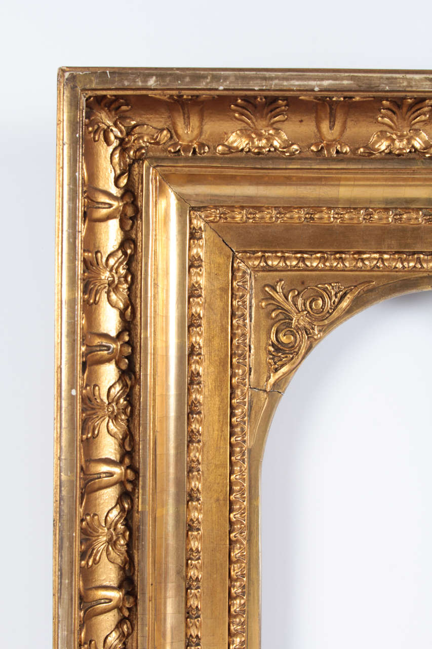 Composition 19th Century French Neoclassical Cove Frame For Sale