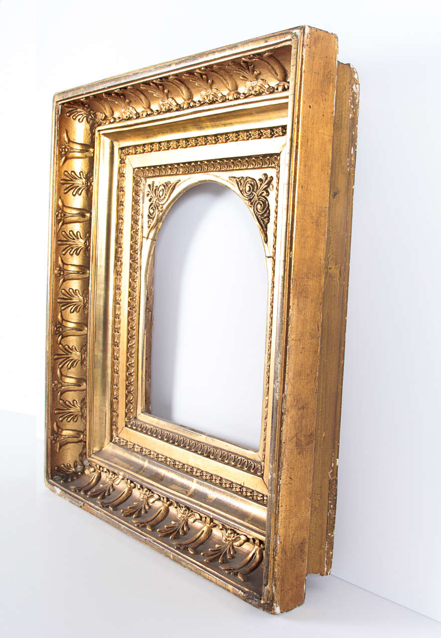 19th Century French Neoclassical Cove Frame For Sale 3