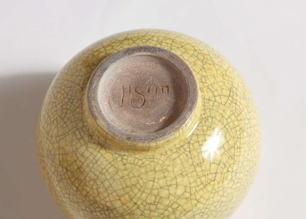 Henri Simmen French Art Deco Small Stoneware Coupe In Excellent Condition For Sale In New York, NY
