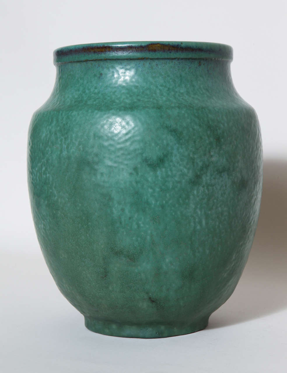 Emile Decoeur French Art Deco Green Stoneware Vase For Sale 3