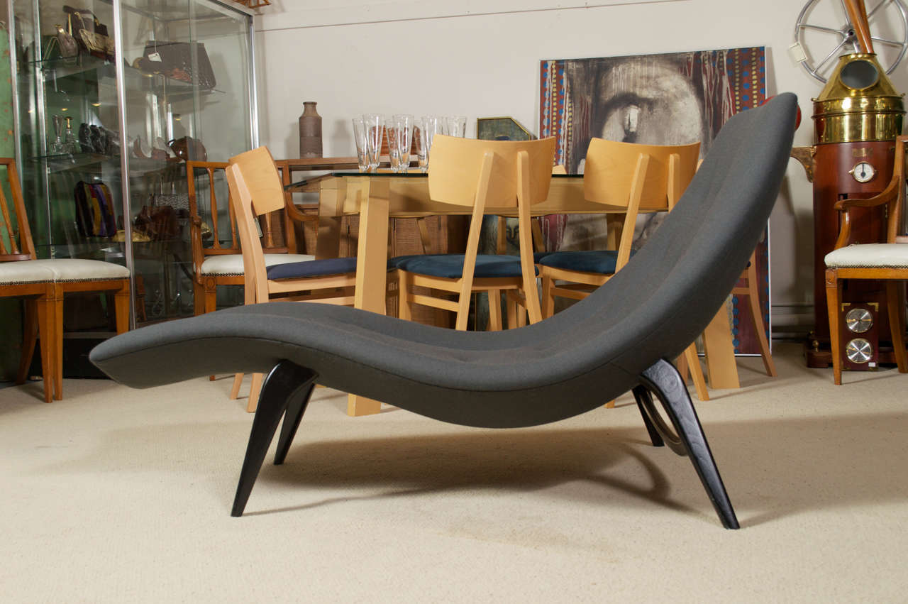 Mid-Century Modern 60's Chaise Lounger In Style Of Adrian Pearsall