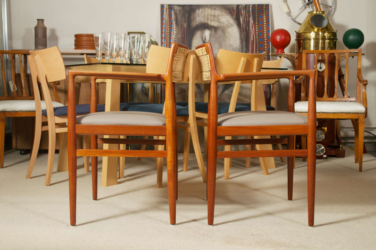 Mid-20th Century Four Danish Teak dining chairs by Erik Worts for Henrik Worts Mobelsnedkeri