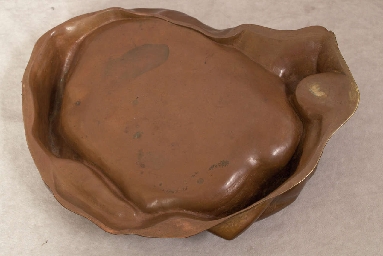 Art Nouveau Bronze Tray with Mermaid 4