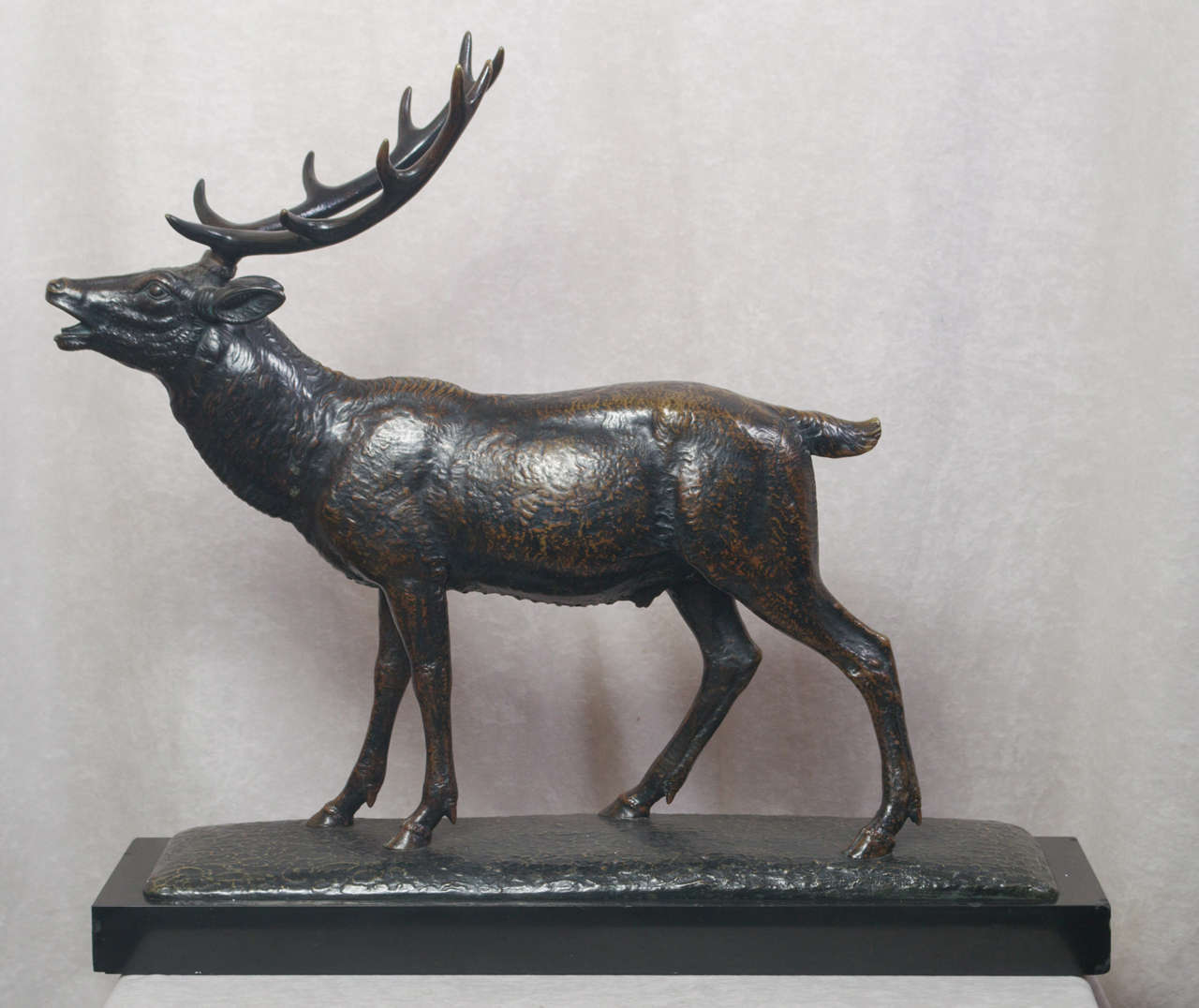 American Bronze Stag Signed, L. Gilbert