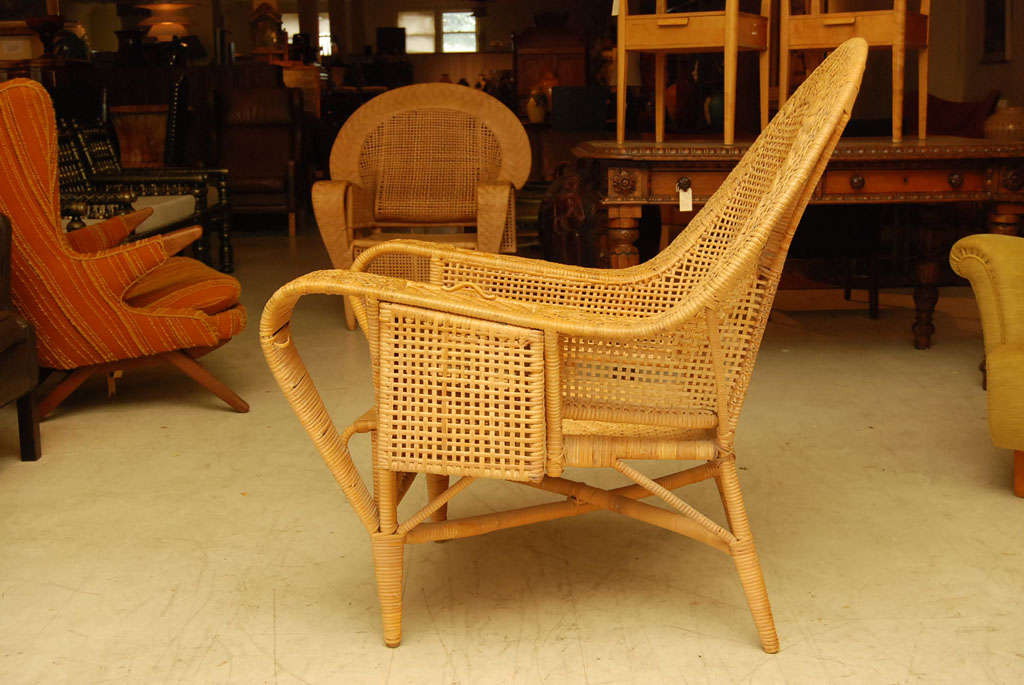 Pair of Wicker Lounge Chairs by Kai Fisker 2