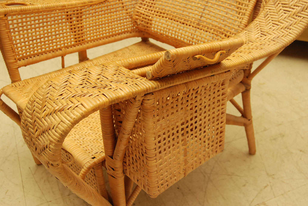 Pair of Wicker Lounge Chairs by Kai Fisker 3