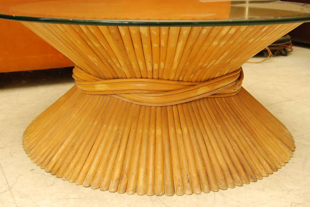 Maguire Wheat-Sheaf Coffee Table In Good Condition For Sale In Hudson, NY