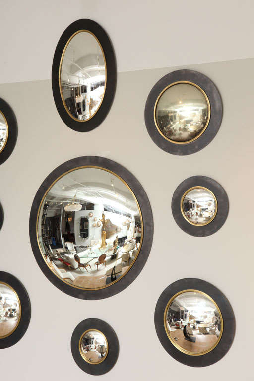 Mammoth Grouping of Vintage Convex Mirrors - 17 Total 1