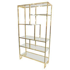 Milo Baughman Brass Etagere