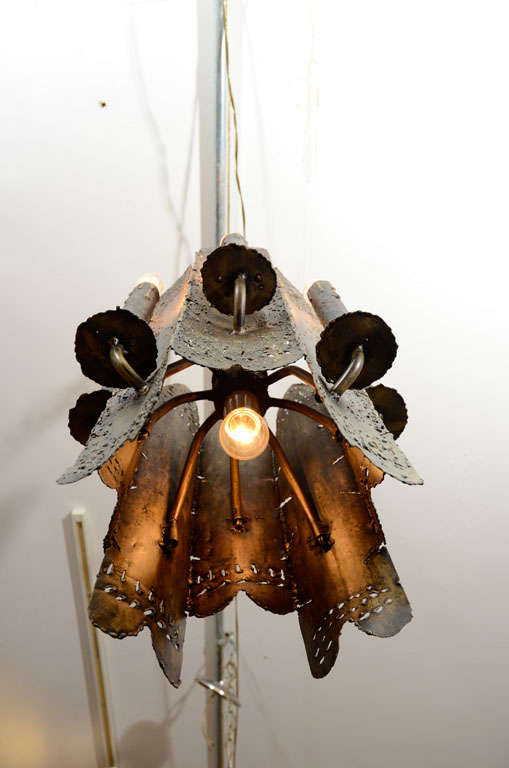 American Sculptural Pendant Light Fixture by Tom Greene