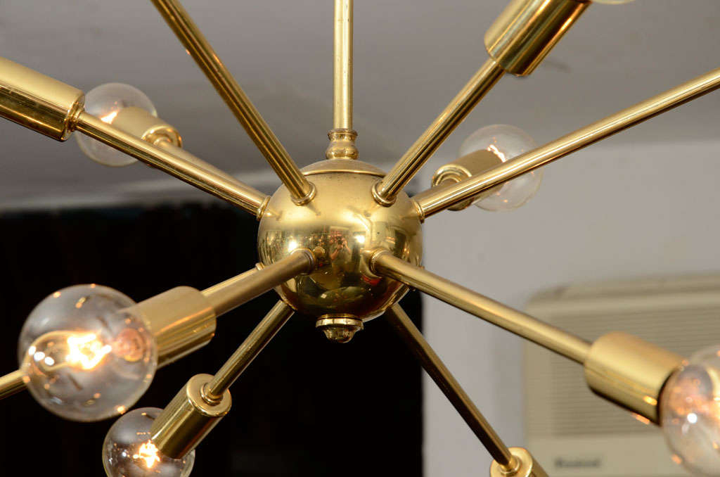 Classic Brass Sputnik Chandelier at 1stDibs