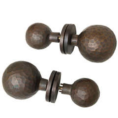 Retro Door Knobs, Hand Forged Bronze