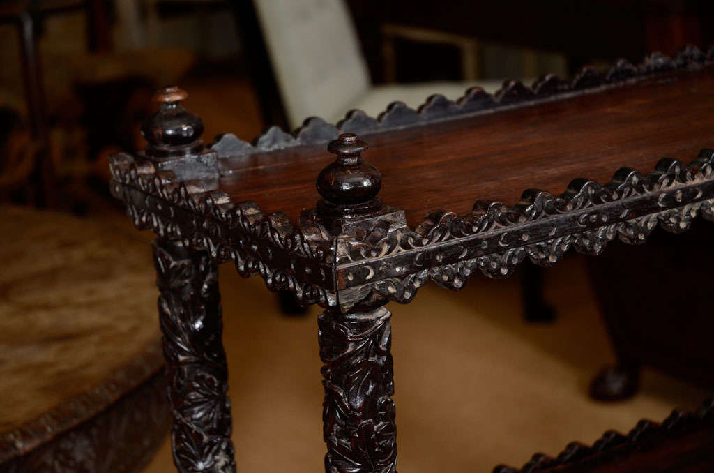 19th Century Anglo-Indian Carved Rosewood Etagere/Book Shelf 2