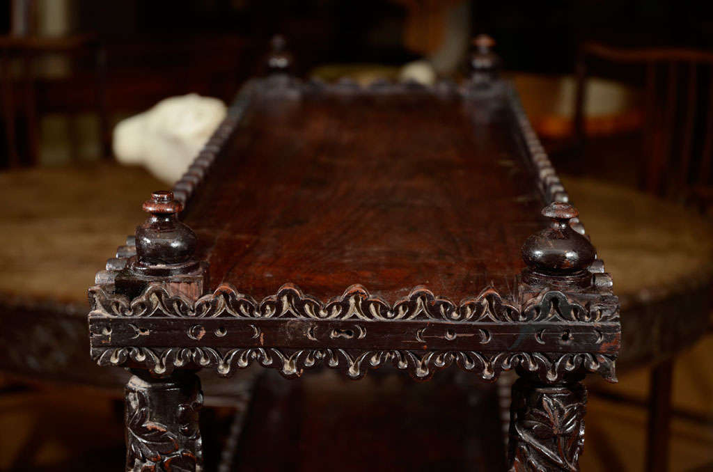 19th Century Anglo-Indian Carved Rosewood Etagere/Book Shelf 6