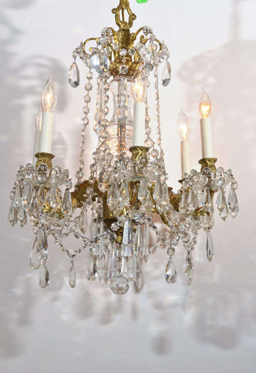 French Style Crystal Swag Chandelier