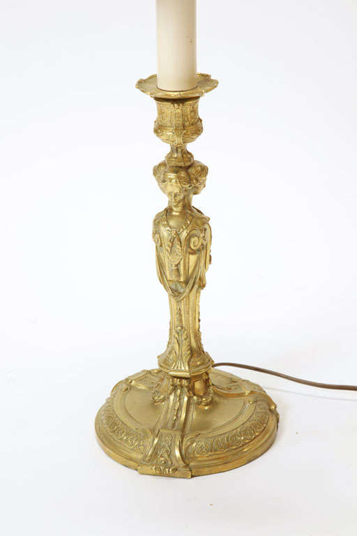 19th Century Regency Style Candlestick Lamp For Sale