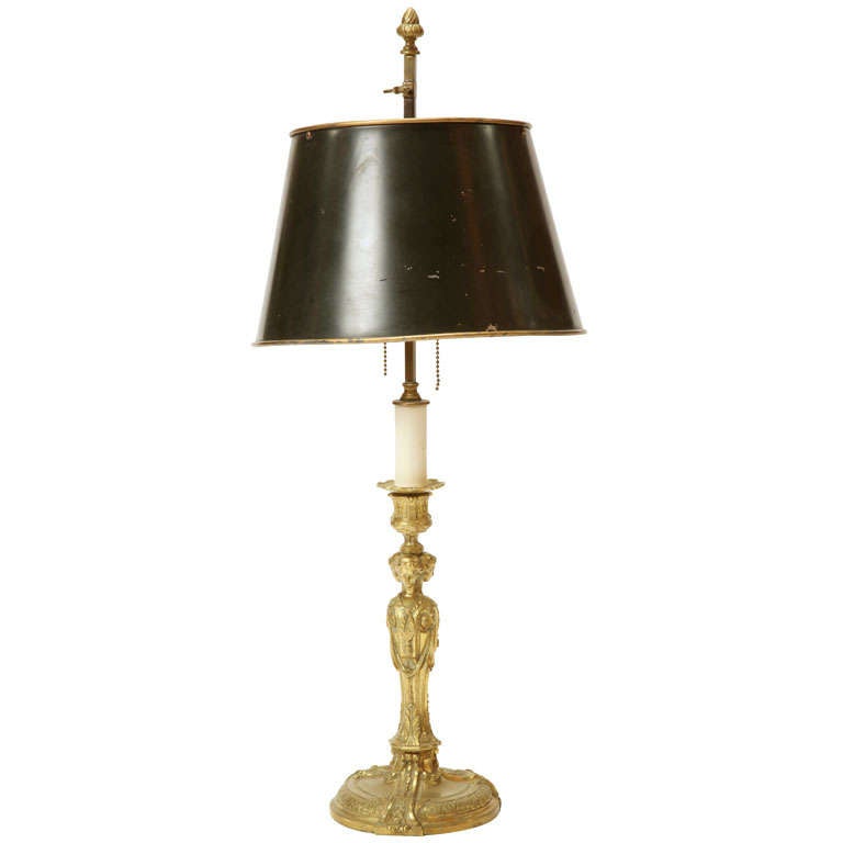 Regency Style Candlestick Lamp For Sale