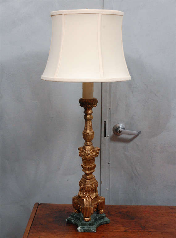 Italian Pair of Prickets as Table Lamps
