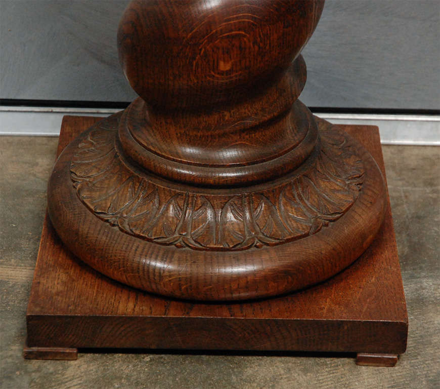 Oak Victorian Pedestal For Sale