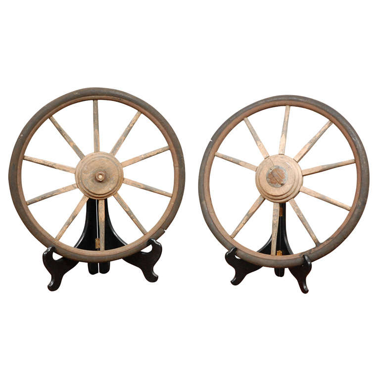Pair of Antique Cart Wheels at 1stdibs