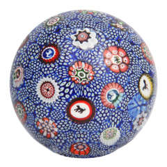 A Rare Antique Baccarat Carpet Ground Paperweight