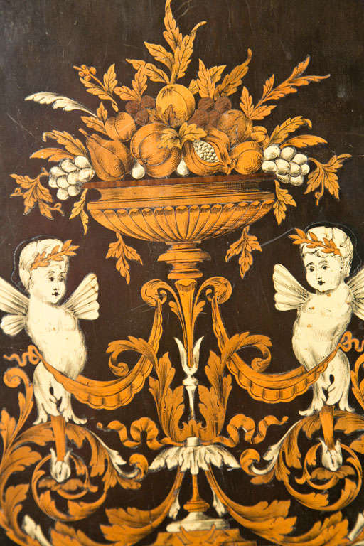 Baroque Pair Inlaid Panels For Sale