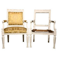Unusual Pair Of Louis XVI Style Fauteuils