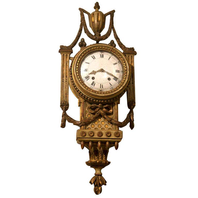 Wood Carved Wall Clocks - 14 For Sale on 1stDibs
