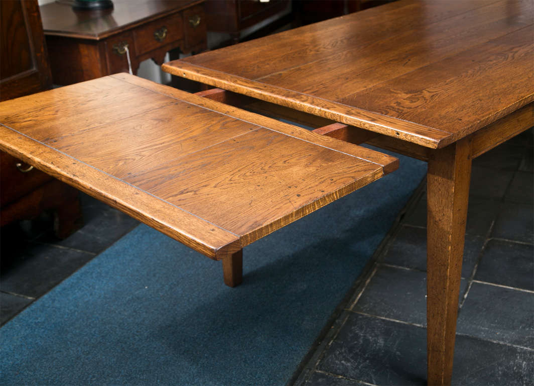 English Oak Extension / Drawleaf Table For Sale 1