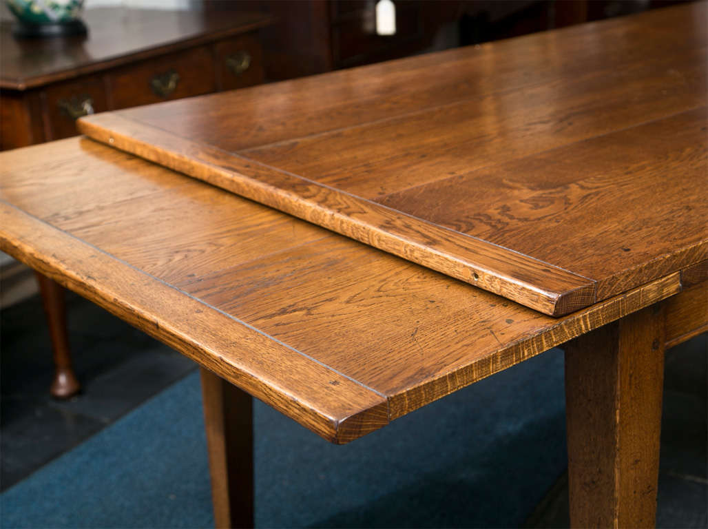 English Oak Extension / Drawleaf Table For Sale 3