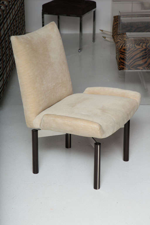Wood Pair Mid Century Swivel Chairs