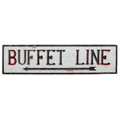 Large Hand-Painted Buffet Line Sign 12