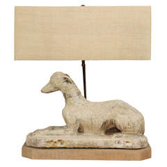 Large-Scale Cast Shell Dog Lamp
