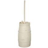 19THC ORIGINAL WHITE PAINTED TALL BUTTER CHURN FROM PENNSYLVANIA
