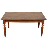 Antique 19THC EARLY FARM/COFFEE TABLE IN WALNUT/GREAT TURNED LEGS